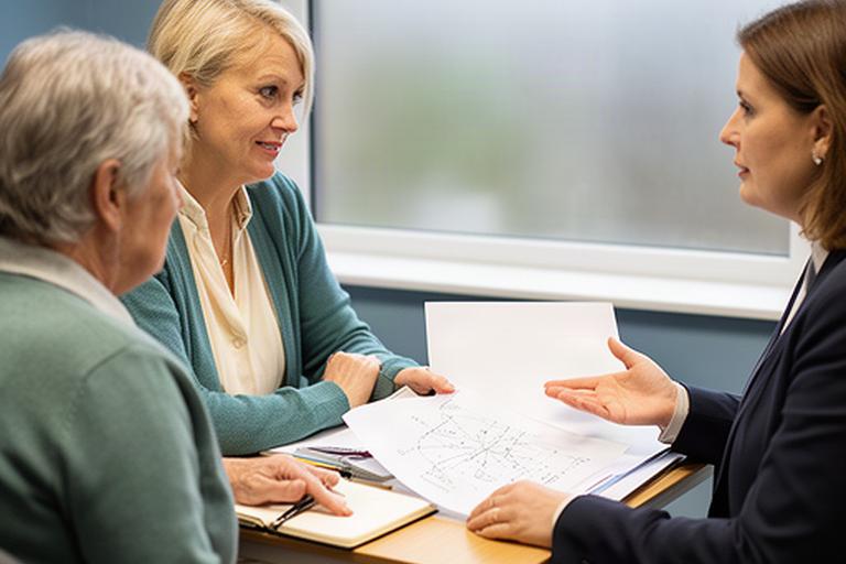Family business owners talking through succession plans with an adviser in a quiet office near Limavady